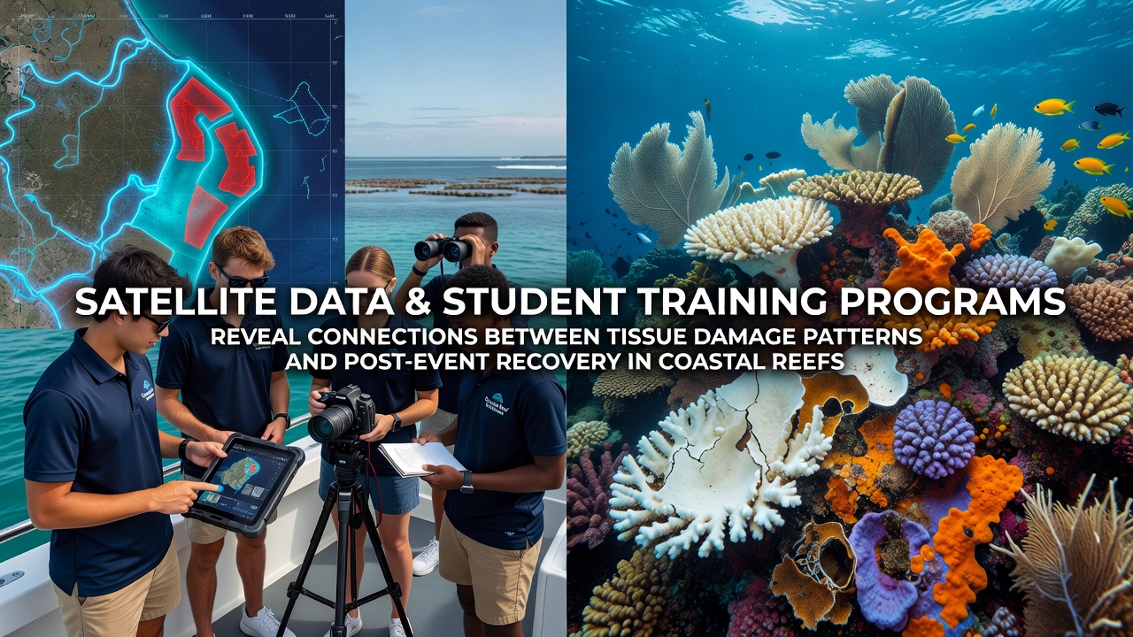 Satellite Data and Student Training Programs Reveal Connections Between Tissue Damage Patterns and Post-Event Recovery in Coastal Reefs