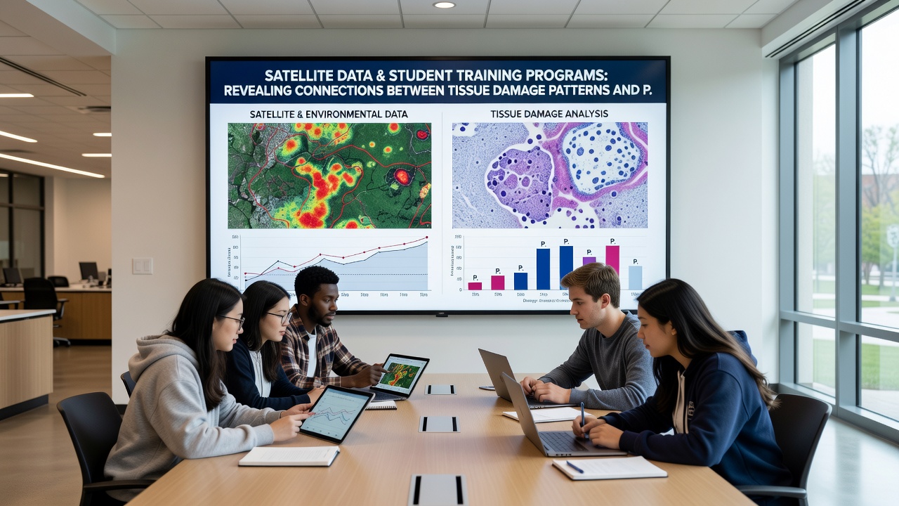 Student researchers conducting field assessments on coastal reef recovery sites guided by satellite-derived damage maps